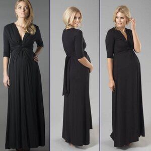 Madderson London elegant black maternity gown